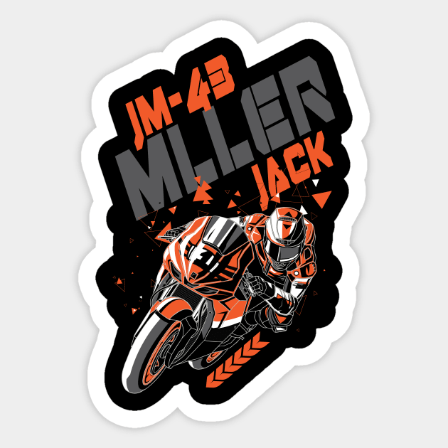 Jack Miller 43 Superbike Motorcycle Racer MotoGP Sticker by CGD